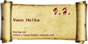 Vass Helka névjegykártya